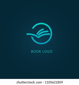 Vector Open Book Logo. Education Concept For Design Template. School, University, College Icon. Manual, Encyclopedia, Education Centre, Training, Info, Library Logotype.