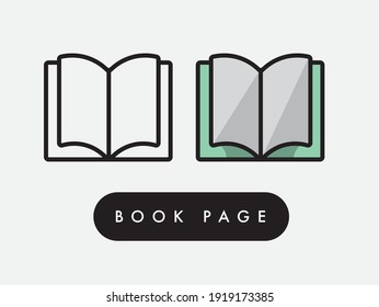 Vector open booklet icon illustration