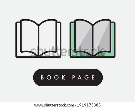 Vector open booklet icon illustration