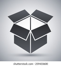 Vector open box icon