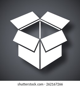 Vector open box icon