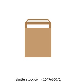 vector of open brown business envelope with checklist work paper of business document