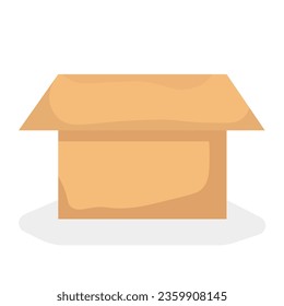Vector Open cardboard Brown box