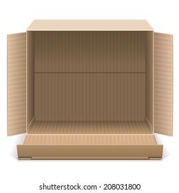 Vector Open Carton Box