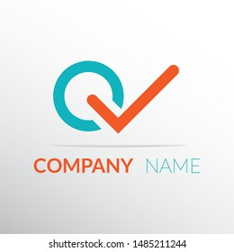 Vector open checklist logo company design