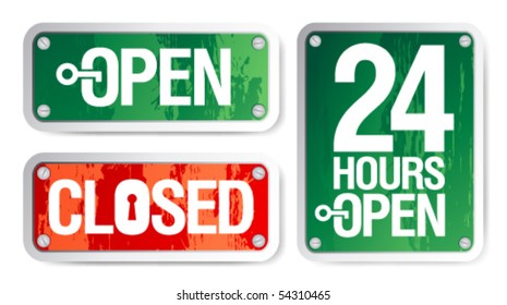 Vector Open and Closed Signs