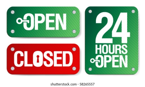 Vector Open and Closed Signs