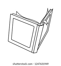 vector open coloring book page fairy story