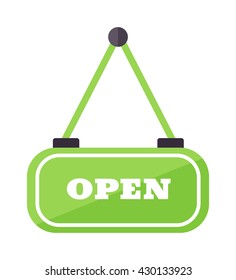 Vector open door sign