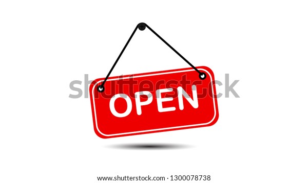 Vector Open Door Store Online Shop Stock Vector Royalty Free