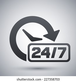 Vector open hours and days icon