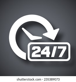 Vector open hours and days icon