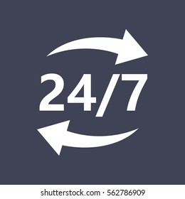 Vector open hours icon