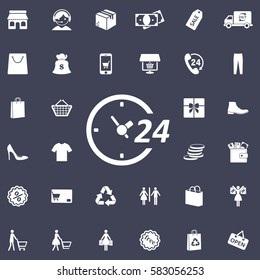 Vector open hours icon