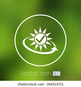 Vector open icon clock time delivery timetable day arrow sign.