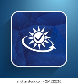 Vector open icon clock time delivery timetable day arrow sign.
