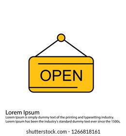 Vector open iconLine Filled Vector Icon With Perfection Illustration Graphic Design Pictogram And Background Designs