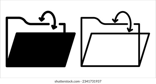 VECTOR OPEN ICON IN STROKE AND FILL VERSION