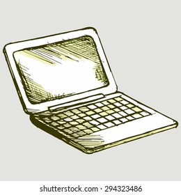 Vector Open laptop