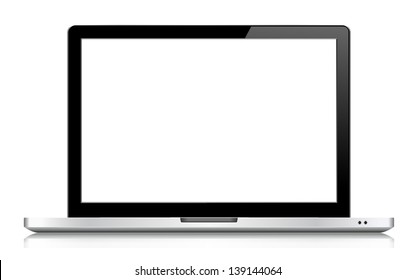 vector open laptop isolated on white background
