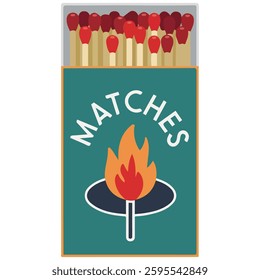 Vector of Open Matchbox for Design