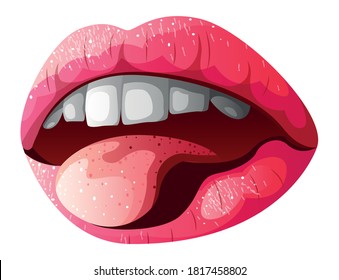Vector open mouth in graphic style