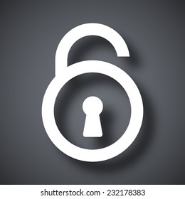 Vector Open Padlock Icon