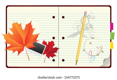 Vector open personal Notebook