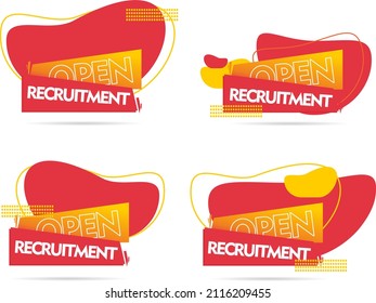vector open recruitment design for poster