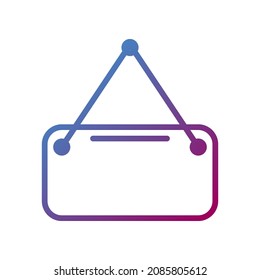 Vector open shop sign gradient icon, opening and shop related 64x64 Pixel, white background