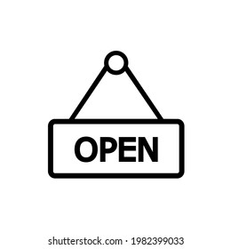 vector open sign icon. Eps. 10.
