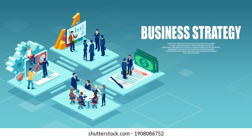 Vector of an open space office with business people working as a team to provide best customer service 