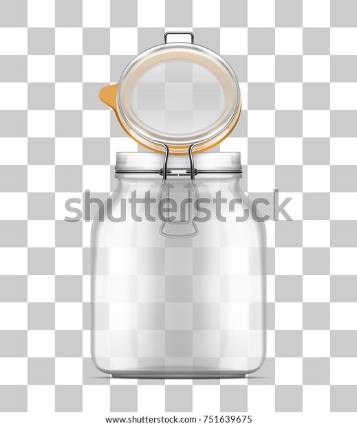 Vector Open Swing Top Bale Jar Stock Vector Royalty Free