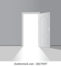 vector opened door