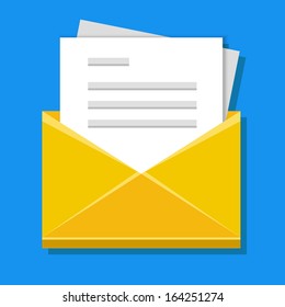 Vector Opened Envelope Icon