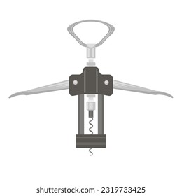 Vector Opener for Bottle Icon Isolated on White Background. Modern Corkscrew Icon.