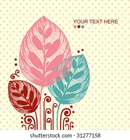 vector openworked leaf background with place for text.