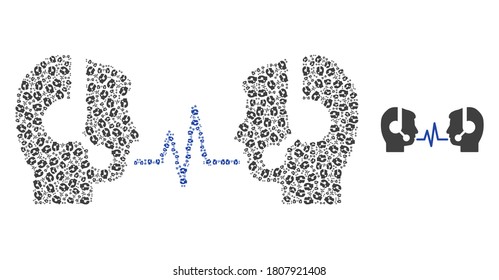 Vector operator dialog signal composition is composed of randomized recursive operator dialog signal parts. Recursive composition from operator dialog signal.