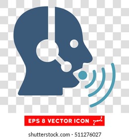 Vector Operator Signal EPS vector icon. Illustration style is flat iconic bicolor cyan and blue symbol on a transparent background.