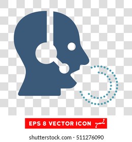 Vector Operator Speech EPS vector icon. Illustration style is flat iconic bicolor cyan and blue symbol on a transparent background.
