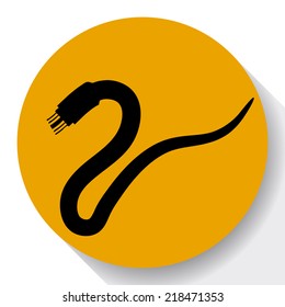 Vector optic cable icon.