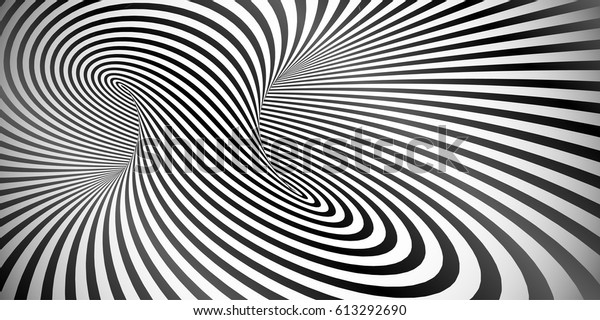 optical illusion black and white twisted stripes wallpaper 