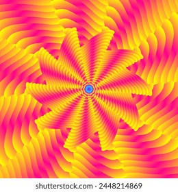 Vector optical illusion. Graphic element  for fabric, textile, clothing, wrapping paper, wallpaper, poster.