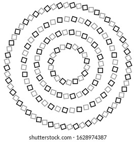 Vector optical illusion on a black and white background
