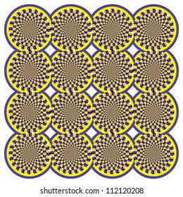 Vector optical illusion Spin Cycle background