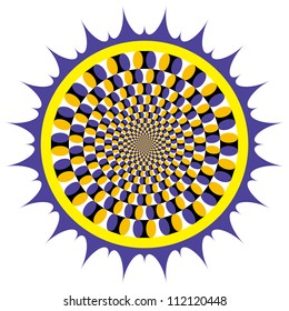 Vector Optical illusion Spin Cycle pattern