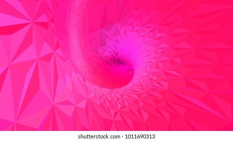 vector optical illusion, twisted abstraction, background of colored triangles