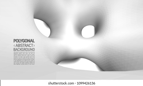 vector optical illusion, twisted abstraction, background of grayscale triangles