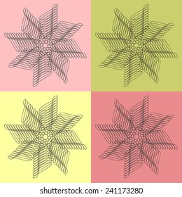 Vector optical illusion and vibration graphic. Print