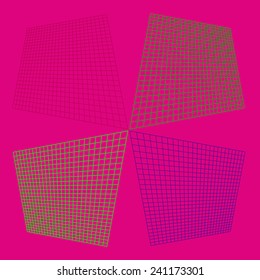 Vector optical illusion and vibration graphic. Print